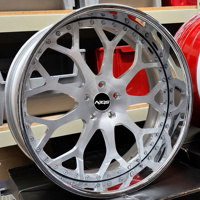 Jantes forgées NJQS personnalisées 22, 24, 26 pouces 5x114.3 5x120 6x139.7 à déport profond et lèvre polie en alliage pour voitures, camions et VUS