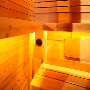 Sauna Exterior Individual Tipo Cubo de Abeto, Cabina de Spa Cuadrada con Vapor Interior, Calentador de Sauna ETL y Accesorios - Product Image 4