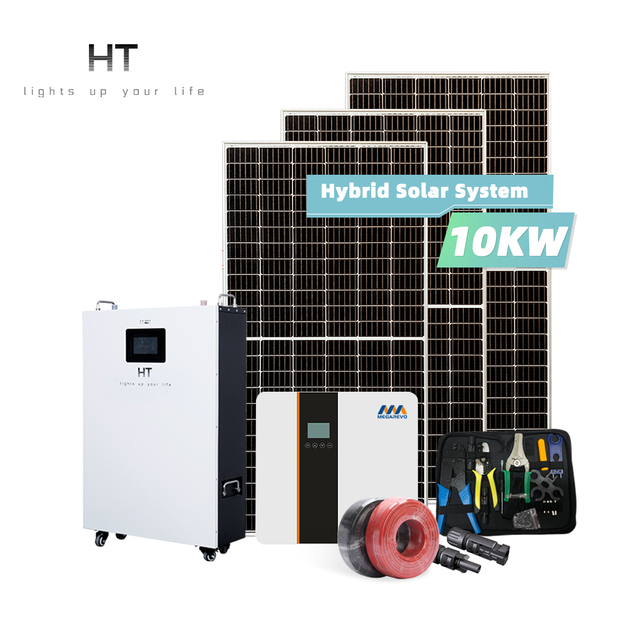 Complete Kit Home System Solar Off Grid 10KW Hybrid Solar Energy System 120v 240v Split Phase Solar System 10kw