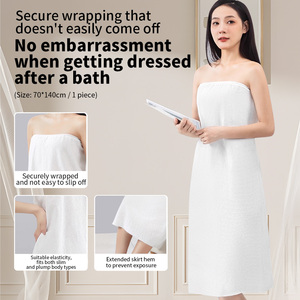 OEM/ODM di alta qualità usa e getta accappatoio <span class=keywords><strong>asciugamano</strong></span> per Hotel da viaggio Spa viscosa morbida <span class=keywords><strong>Spunlace</strong></span> abito da bagno per Sauna gonna - Product Image 2