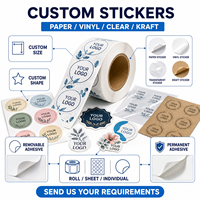 Autocollants ronds personnalisés avec logo OEM, cadeau gratuit, plusieurs couleurs, étiquettes autocollantes rondes pour l'emballage de cadeaux pour les petites entreprises