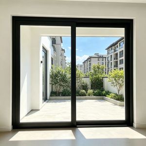 Puerta Corredera de Aleación XLB-140 con Acabado Glaseado para Terraza, Entrada de Altura Completa con Portal de Vidrio para Construcción Residencial y Comercial - Product Image 3