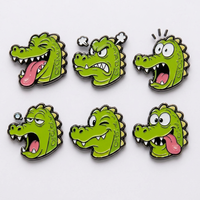 Badge en métal émaillé personnalisé de haute qualité OEM ODM, motif crocodile/alligator, pour club de golf, cadeau souvenir, clip de chapeau, épingles, marqueur de balle de golf