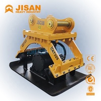Compacteur de sol hydraulique pour excavatrice JISAN JSC08, compacteur à plaque vibrante pour la construction routière avec moteur et roulement