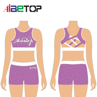 Personnalisé Sport Cheer Jeune Fille Crop Top et Shorts Ensembles de Haute Qualité Bas quantité minimale de commande Nouvelle Marque Pratique Porter