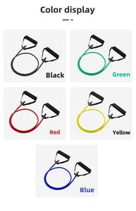 Ensemble de bandes de résistance multifonctionnelles en TPE naturel Tube de corde élastique de yoga en un mot Équipement de musculation - Product Image 3