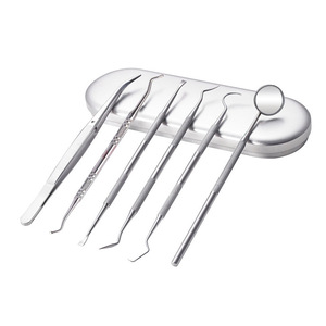Stainless Steel Dental Tool Set 6 Pieces Oral Care Kit With Mirror Probe Tooth Pick For Teeth Cleaning And Examination - Product Image 2
