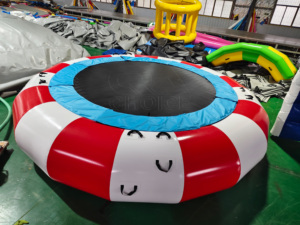 Trampolín Acuático Inflable, Juego Acuático Popular para Vacaciones de Verano, Plataforma Flotante Portátil para Saltar y Rebotar, Parque Acuático de 5m - Product Image 5