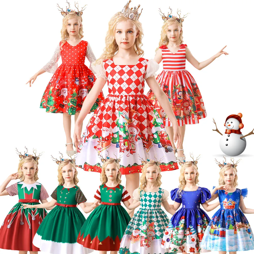 Gratis Monster Sd001 Kerst Elegante Prinsessenjurk Kids Jurken Trouwfeest Baljurk Kinderen Kleding Voor Meisjes