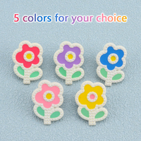 Fleur en plastique chaussures breloques conception lacets Clips boucle lacets décorations pour baskets pour AF1 dessin animé accessoires 1 pièces