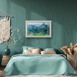 Œuvre originale signée par l'artiste Zhang Jishi, Impression de la série Wuyi, reproduction de qualité muséale, peinture à l'huile personnalisée, décoration murale pour la maison - Product Image 1