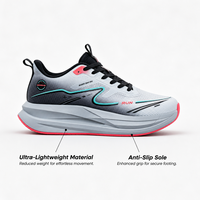 Chaussures de course professionnelles pour hommes, baskets légères et tendance, semelle souple, respirantes, chaussures de sport / OEM ODM personnalisées en gros