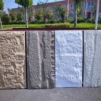 Panneau mural en pierre 3D en polyuréthane PU léger, imperméable et ignifuge, design moderne, pour intérieur et extérieur, vente en gros d'usine