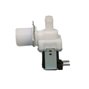 Válvula solenoide de 3/8 pulgadas con rosca en ángulo recto para entrada y salida de agua para lavavajillas y electrodomésticos - Product Image 1