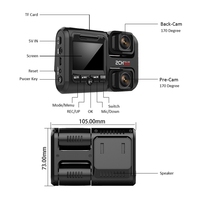 Junsun — caméra de tableau de bord de voiture, double dashcam, enregistreur vidéo, Dvr, avec Vision nocturne, Gps, Wifi, 2160p, 4k, nouveau Style