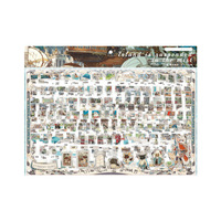 4 Stiker Per Paket Seri Shu Lun Ming Xiao Stiker Puzzle Hot-stamped dengan Latar Belakang Perak Holografik 3D
