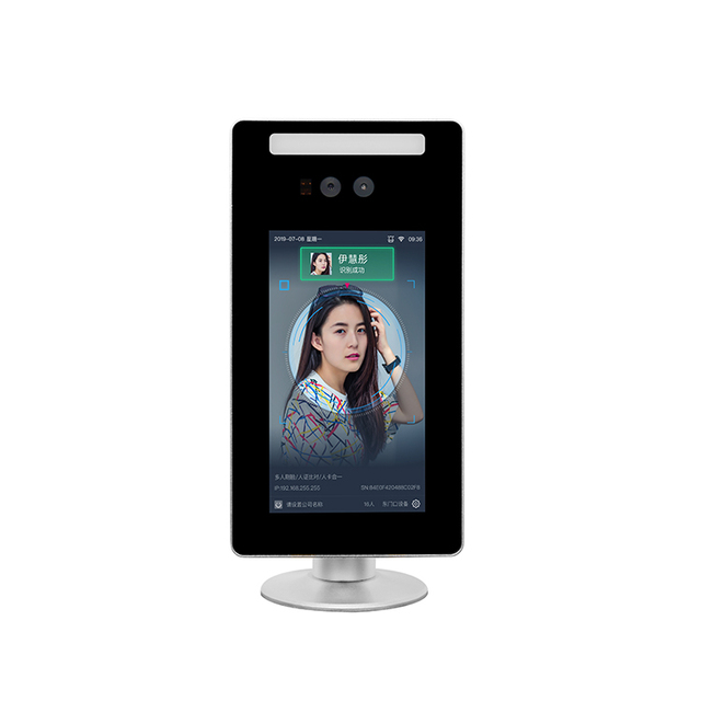 gym Full View LCD Access Control System and Attendance Face Recognition with Night Vision and Reset Feature Infrared Linux Operation