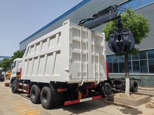 Stahl kipper <span class=keywords><strong>HOWO</strong></span> 380 PS Muldenkipper mit Stahl greifer kran - Product Image 4