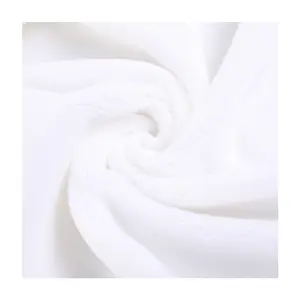 Spessore blench bianco elastico poliestere spandex pesante velluto flanella misuratore di tessuto stock per la stampa della casa