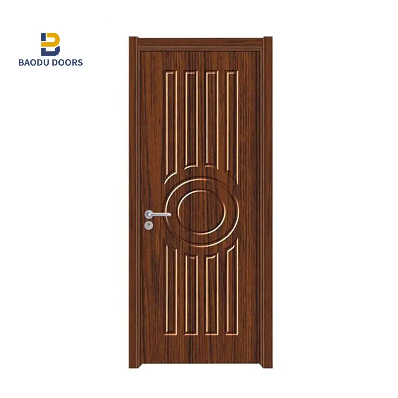 High quality modern bathroom door pvc veneer pvc door price