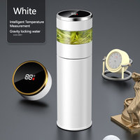 Bouteille d'eau intelligente 500 ml la plus populaire, à boire directement, en acier inoxydable isolé sous vide, avec capteur et texture givrée, pour usage domestique