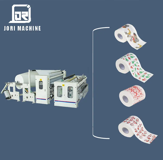Machine de rembobinage de rouleau de papier toilette et machines de découpe à passage unique