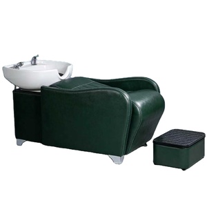 Nouveau lit de lavage capillaire exclusif pour salon de coiffure, design minimaliste, avec bac en céramique et fonction de rinçage - Product Image 3