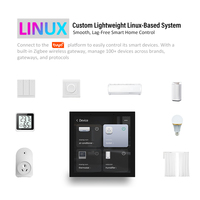 ZigBee Wifi BLE Panneau de commande tactile Smart Home Tuya Écran de commande central intelligent Compatible avec chauffage électrique/chaudière/eau