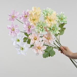 ดอกแอปเปิ้ลปลอมสีเขียว 4 หัว ทำจาก PVC สำหรับตกแต่งงานแต่งงานและตกแต่งบ้าน - Product Image 3