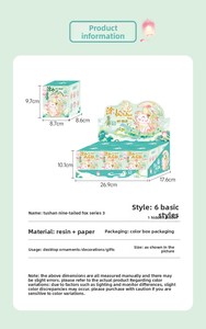 Vente directe d'usine authentique Mini Tu Shan Nine-<span class=keywords><strong>Tail</strong></span> Fox V3 Blind Box Figurines décoratives en PVC mignonnes, thème Mythe National et Contes de Fées, Cadeau - Product Image 2