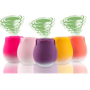 Vibrator silikon mawar wanita mainan seks dewasa Stimulator penghisap klitoral dan puting mainan masturbasi wanita grosir untuk pasangan - Product Image 6