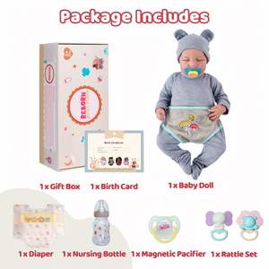 Babeside Schattige Zachte Baby Poppen Speelgoed voor Meisjes Prinses Kindermode Volledig Lichaam Levensechte Pop Kit Baby Reborn - Product Image 5