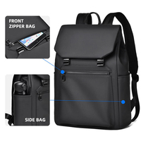 Sac à dos unisexe personnalisé imperméable à enroulement, sac à dos pour ordinateur portable à enroulement, grande capacité, sac d'école pour étudiants, sacs de voyage d'affaires