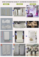 Panneau acrylique blanc personnalisé ZKAI avec éclairage LED en forme d'arche, panneau de bienvenue pour mariage, pour l'entrée et la réception du mariage.