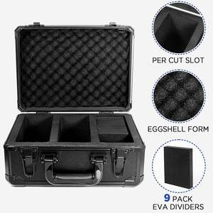 पोर्टेबल टिकाऊ एल्यूमीनियम फोम धातु वर्गीकृत कार्ड भंडारण बॉक्स आवश्यक उपकरण मामले 50 + खेल कार्ड गंध जलरोधी एवा - Product Image 4