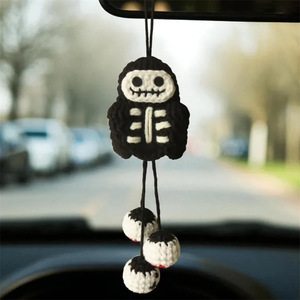 Nuevos Adornos de Halloween de Muñecos Fantasma Lindos para Espejo Retrovisor de Coche, Adornos Hechos a Mano con Ganchillo, Productos Terminados Transfronterizos - Product Image 4
