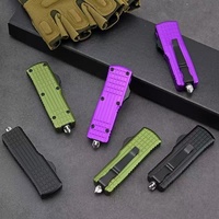Vente flash - Couteau pliant multifonctionnel de petite taille avec lame en acier D2 et manche en alliage d'aluminium, idéal pour les activités de plein air, mini, portable, DIY