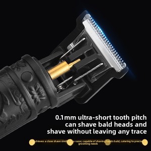 Cortapelos Eléctrico Profesional de Nuevo Estilo Transfronterizo con Cuchilla Removible y Lavable, Batería Integrada, para Recortes y Cabezas Calvas - Product Image 6