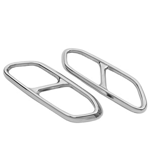 Per <span class=keywords><strong>Volvo</strong></span> XC90 S90 XC60 2014-2019 posteriore doppio scarico marmitta adesivi copertura accessori acciaio inox 2 pz - Product Image 1