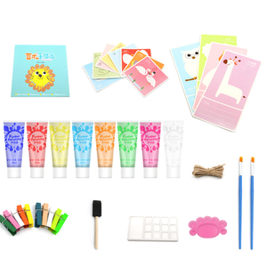 12 Màu Có Thể Giặt Được Không Độc Hại Sinh Thái Thân Thiện <span class=keywords><strong>DIY</strong></span> Sơn Cho Trẻ Em Vui Finger Painting Kit - Product Image 4