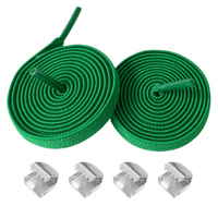 Vente en gros de lacets élastiques en polyester sans cravate lacets plats extensibles à la mode avec boucle paresseuse de différentes couleurs Rangement des lacets