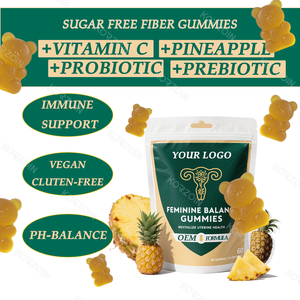 Marque privée Santé féminine féminine Gommes en fibres prébiotiques bonnes bactéries Bonbons probiotiques Bonbons pour les femmes Aide à nourrir les intestins - Product Image 2
