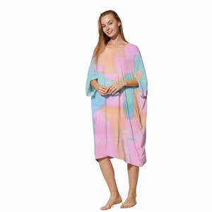 Ngắn nightdress của phụ nữ quá khổ T-Shirt tùy chỉnh trái cây trên tất cả các <span class=keywords><strong>in</strong></span> làm mát mùa hè đồ ngủ Một kích thước phù hợp với tất cả các tre ngủ Tee - Product Image 3