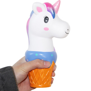 Unicorn Ice Cream <b>Squishy</b> Toy PU Fidget Stress Relief For Kids 5-7 Years Unisex - Product Image 2