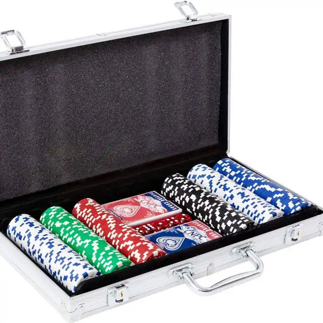 300 yard Chip Box Portable ABS Toolbox custom poker chips set in aluminum case Silver Instrument display box sample box
