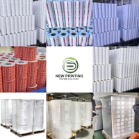 Label Roll Thermal Langsung Tahan Air 6x4 150x100 mm Kertas Stiker Perekat untuk Pengiriman dan Barcode Promosi