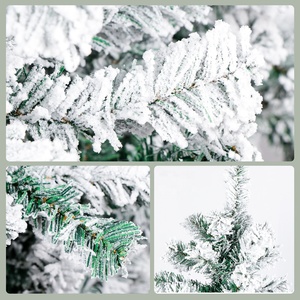 Albero di Natale Artificiale OurWarm OutdoorWholesale Verde 6FT in PVC con Neve, Preilluminato, Pop-up, con Anima in Pino Bianco - Product Image 5