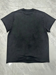 T-shirt Oversize Vintage Lavata e Consumata Nera con Grafica a Lettere Spazzolate “STREET VIBE KEEP IT REAL” - Streetwear Unisex a Maniche Corte - Product Image 2