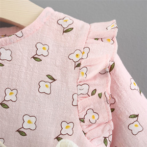 Robes décontractées en coton pour filles, idéales pour la danse, le sport, les occasions spéciales et semi-formelles, avec motifs floraux pour photos de bébés - Product Image 3