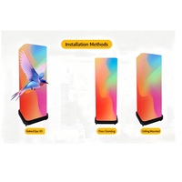 Écran LED flexible incurvé sur colonne, module souple couleur pleine personnalisable, affichage numérique à 360° pour centre commercial